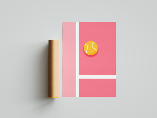 Poster Pink Tennis A3 - Pronta Entrega