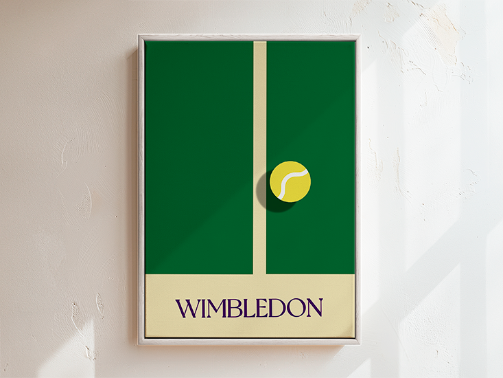 Quadro Wimbledon em Tela Canvas tamanho A2 pronta entrega