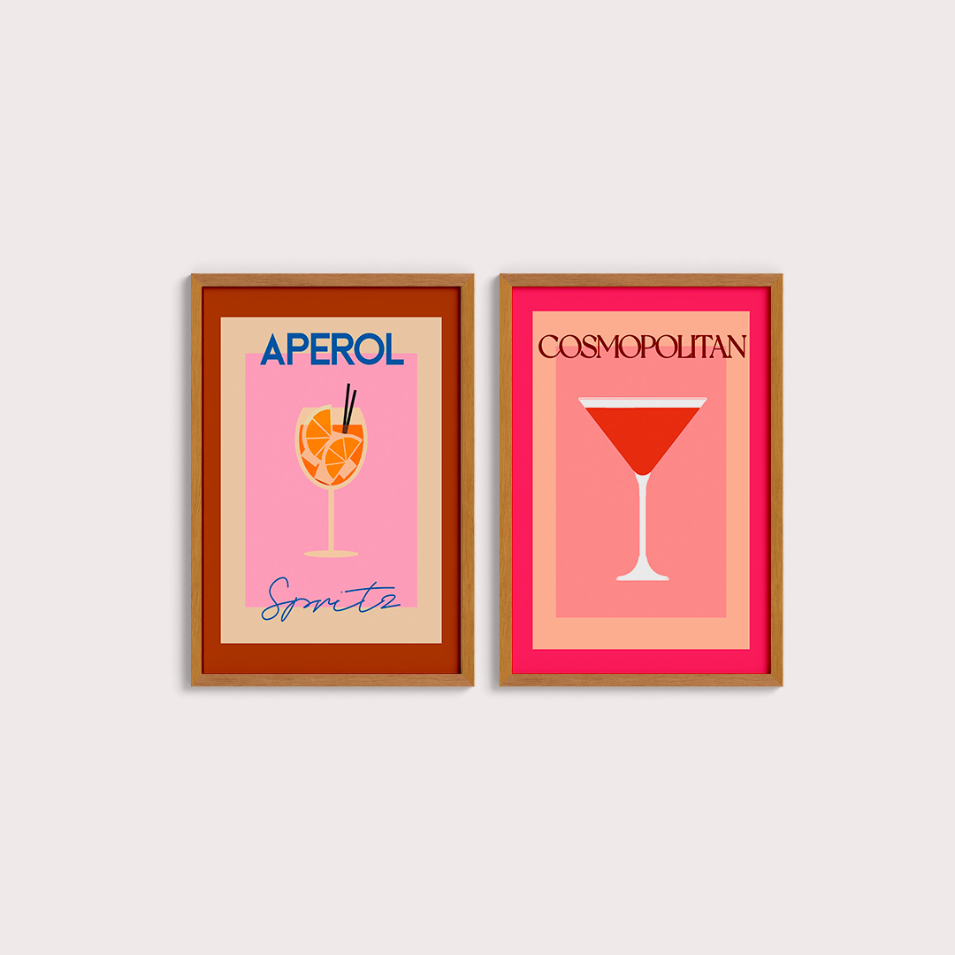 Composição Aperol e Cosmpolitan