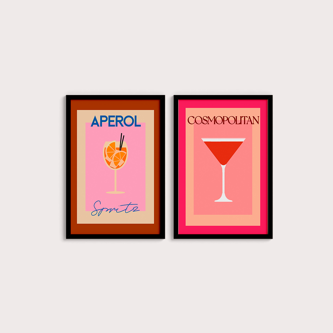 Composição Aperol e Cosmpolitan