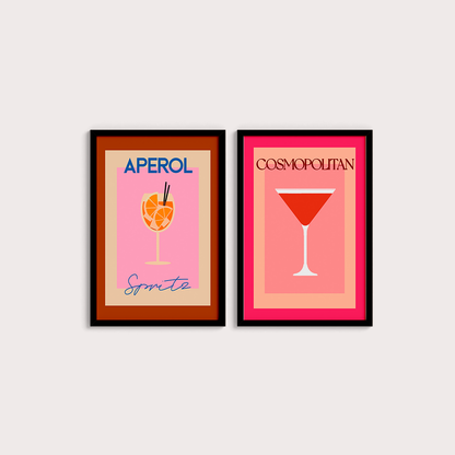 Composição Aperol e Cosmpolitan