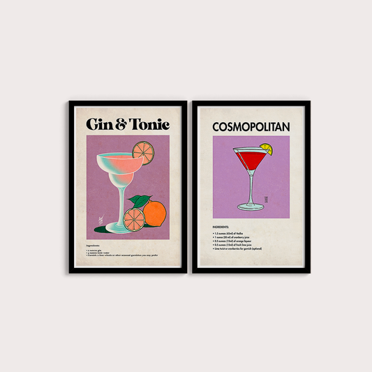 Composição Gin Tonic & Cosmopolitan