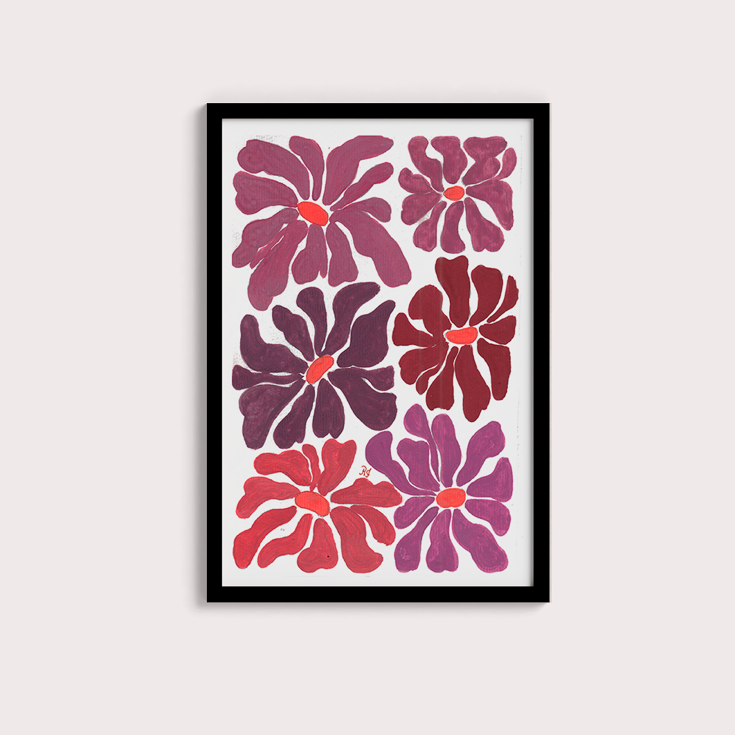 Abstrato Floral IV por Aquarelando