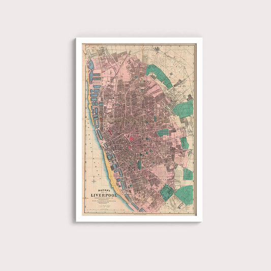 Old map of Liverpool