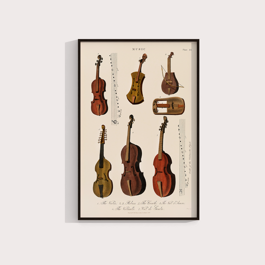 Violinos Vintage Poster