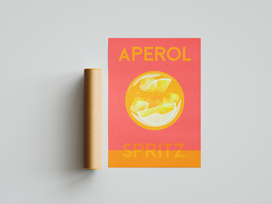 Poster Aperol Pixel A3 - Pronta Entrega