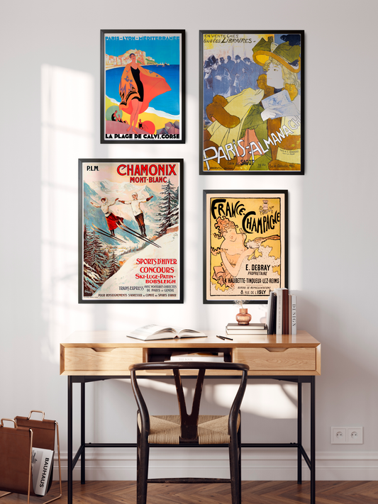 Composição Vintage French Posters - LARTESTUDIO